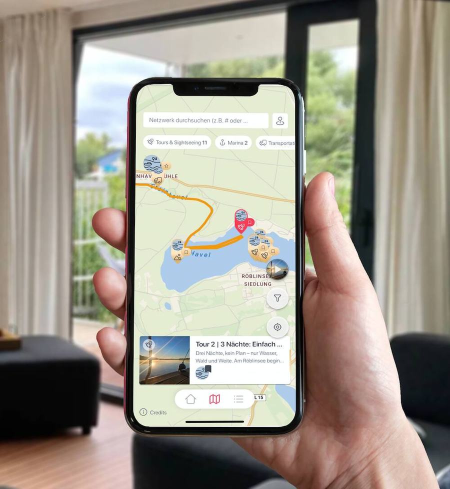 Bootado-Routen-App mit Karte und Tour-Vorschlägen